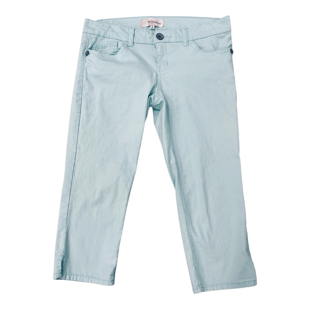 Rewind Light Mint Green Cropped Jeans size 13 Juniors